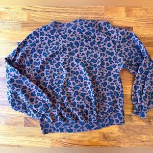 Abercrombie & Fitch Leopard Crew Neck Sweatshirt - Size Small